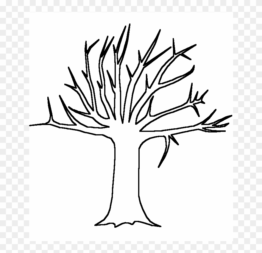 Tree Trunk Template Paint Or Draw Fall Leaves On, Etc - Wandelende Boom Clipart