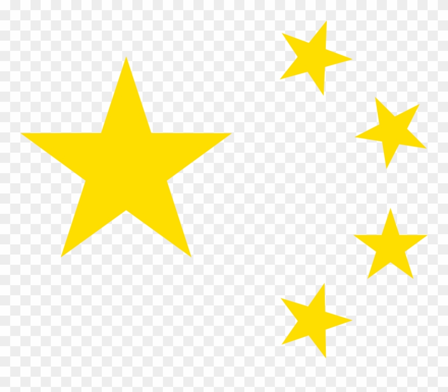 Yellow Stars Clipart 9, Buy Clip Art - Chinese Flag Yellow Stars - Png Download