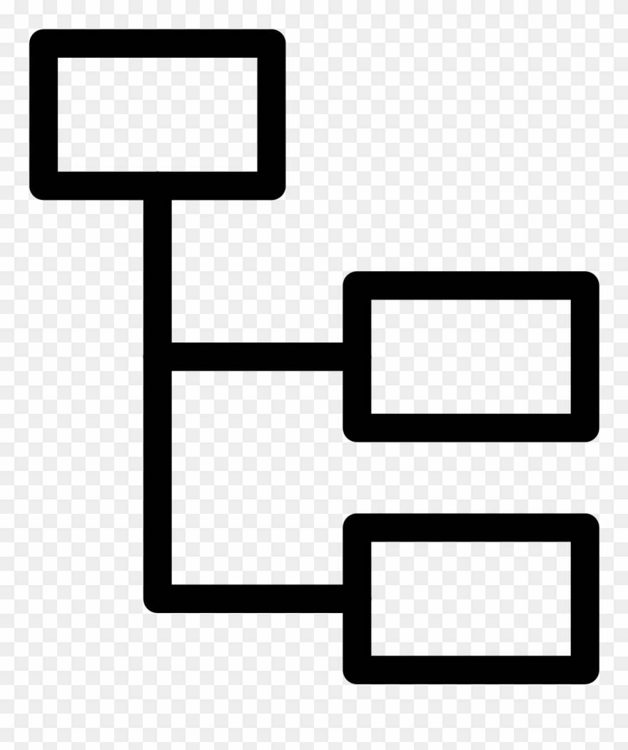 Stacked Organizational Chart Icon - Treeview Icon Clipart