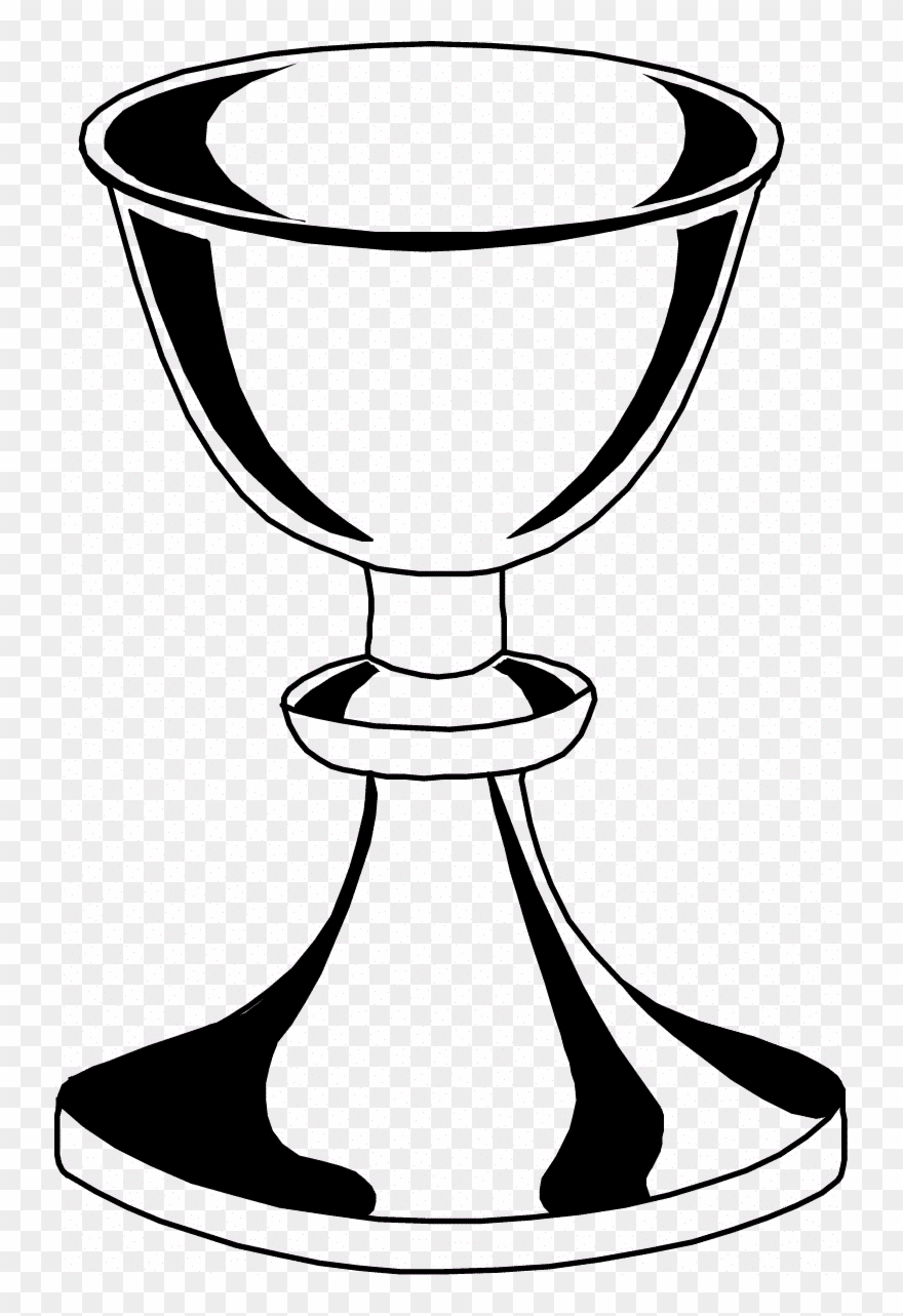 Daring Chalice And Host Coloring Page Paten Clipart - Chalice Clipart Black And White - Png Download