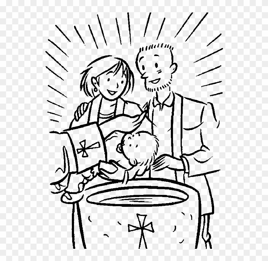 Sacrament Of Baptism - Baptism Colouring In Sheets Clipart