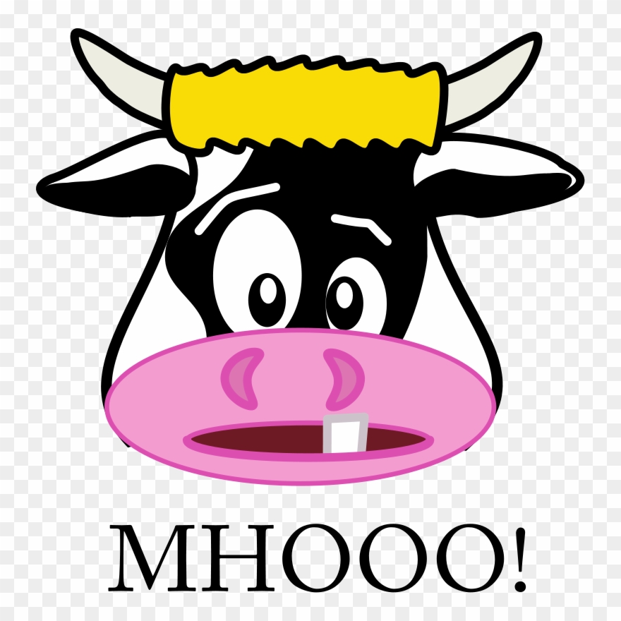 Ooo Clip Art Download - Funny Cartoon Cow Face - Png Download