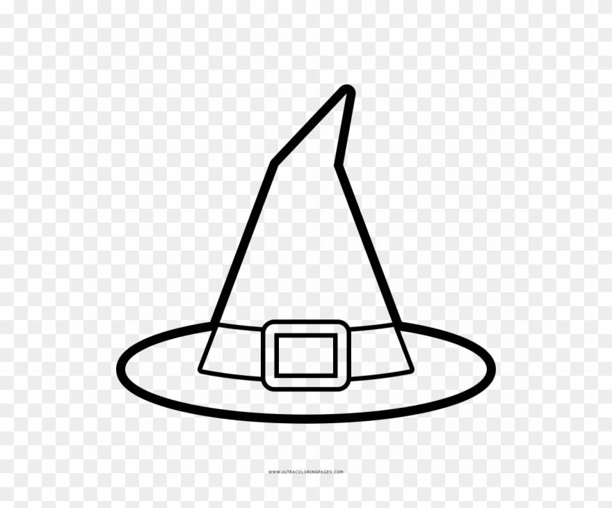 Witch Hat Coloring Pages Clipart