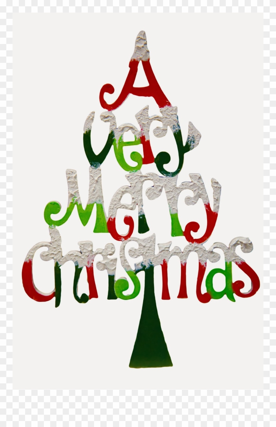Xmas Stuff For Disney Merry Christmas Clip Art - Very Merry Christmas Tree - Png Download