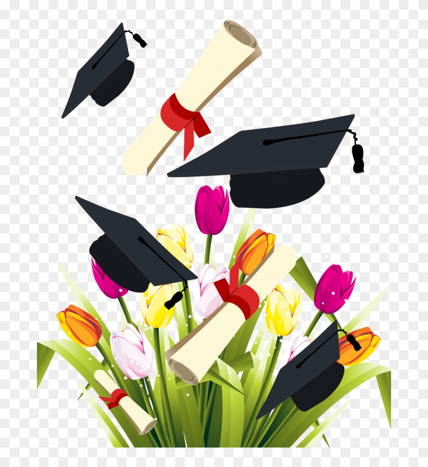 Medium Size Of Floral Graduation Announcements 2019 - Graduation Vector Clipart