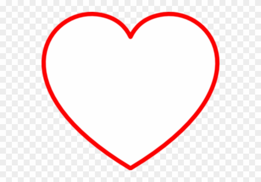 Picturesque Design Ideas Heart Outline Clip Art Clipart - Red Heart Outline Clipart - Png Download