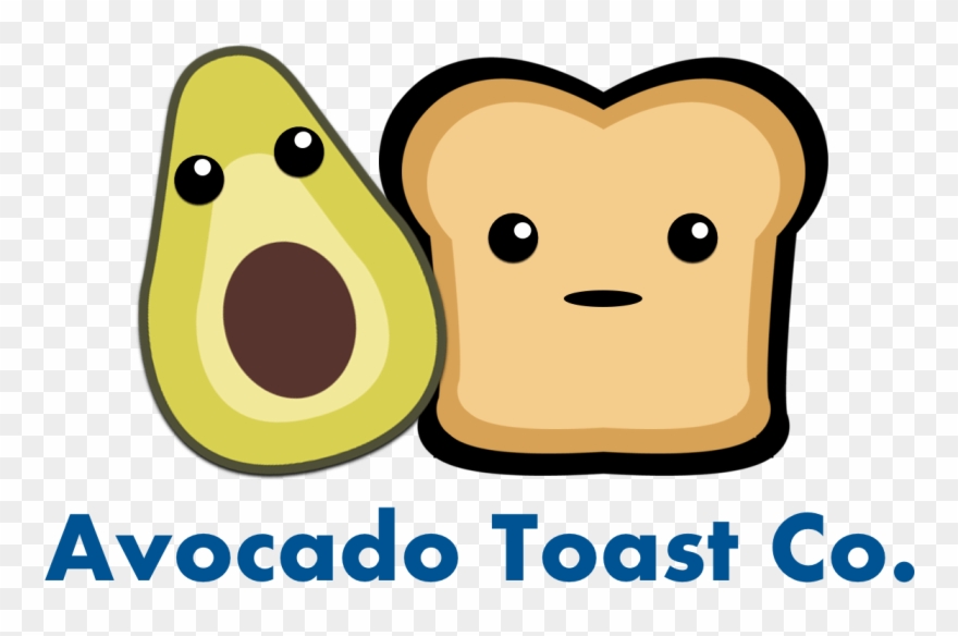 Transparent Toast Avocado Clip Black And White - Animation - Png Download