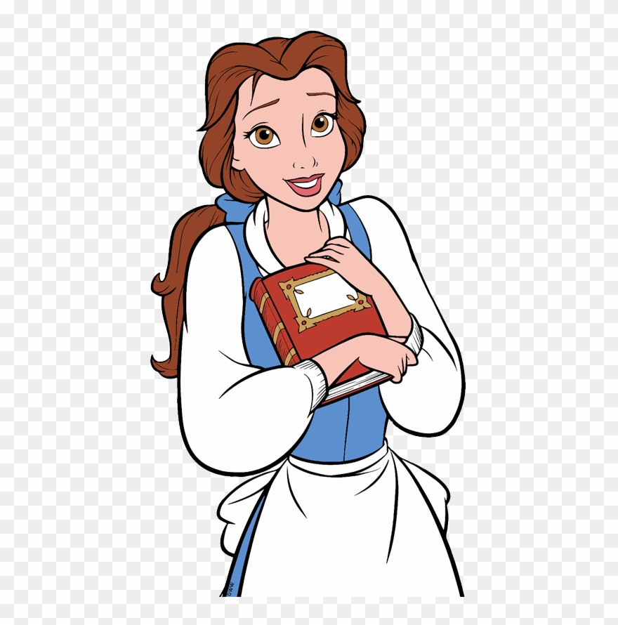 Belle Holding Book - Book Clipart