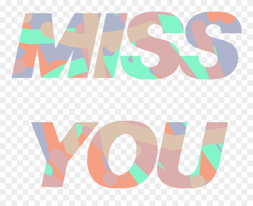 Missyou Text Words Ftestickers Imissyou - Graphic Design Clipart