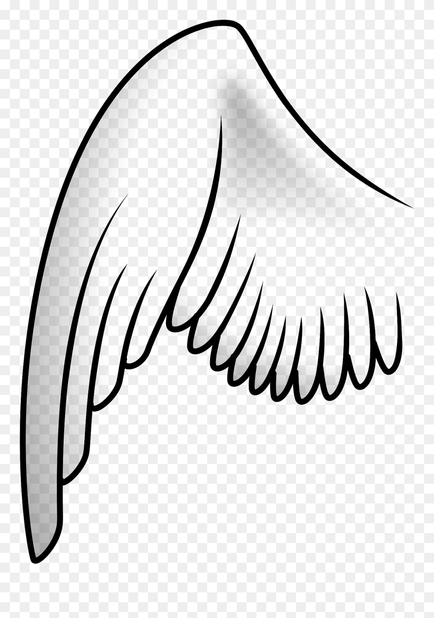 Tattoo Clip Art Download Angel Wing Drawing - Wing Clipart - Png Download