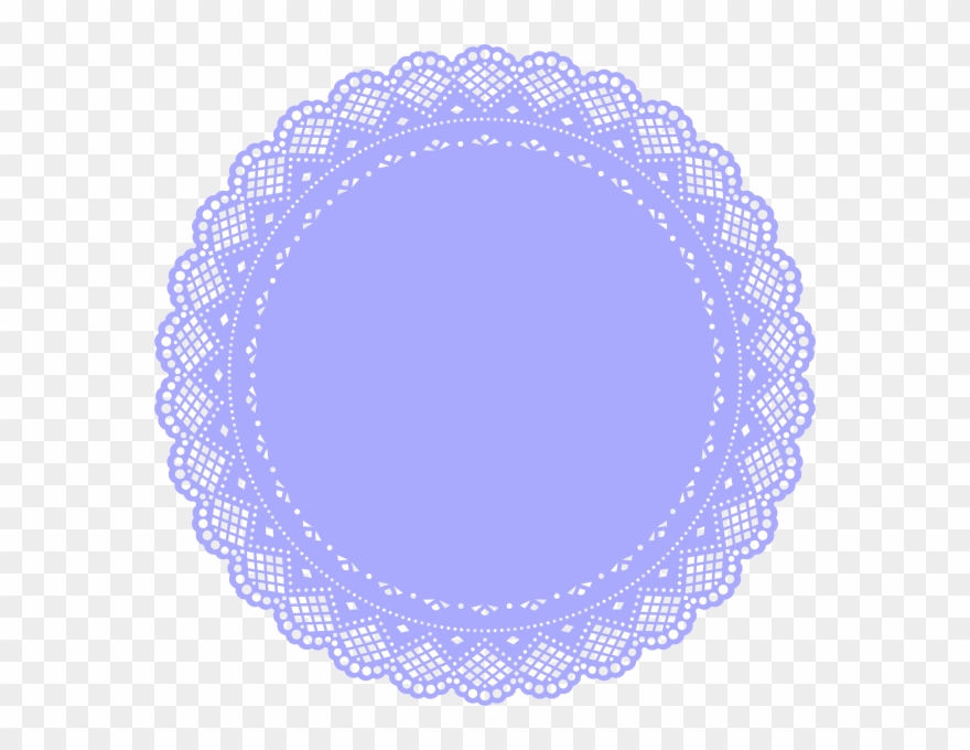 Lilac Doily Clip Art - Doily - Png Download