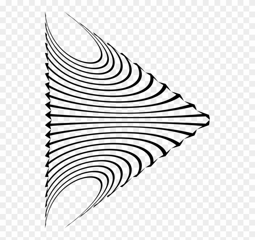 Angle Point Leaf Black Line Art - Clip Art - Png Download