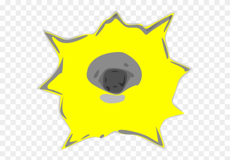 Big Bullet Cliparts - Yellow Bullet Holes Png Transparent Png