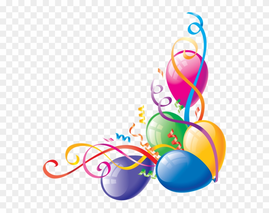 Positive Clipart Denotation - Balloon Corner Border - Png Download