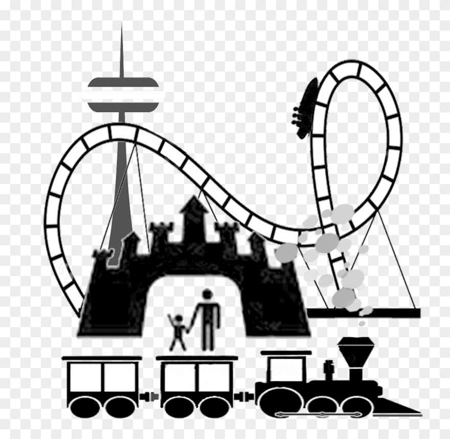 Amusement Park Clip Art - Theme Parks Clip Art - Png Download