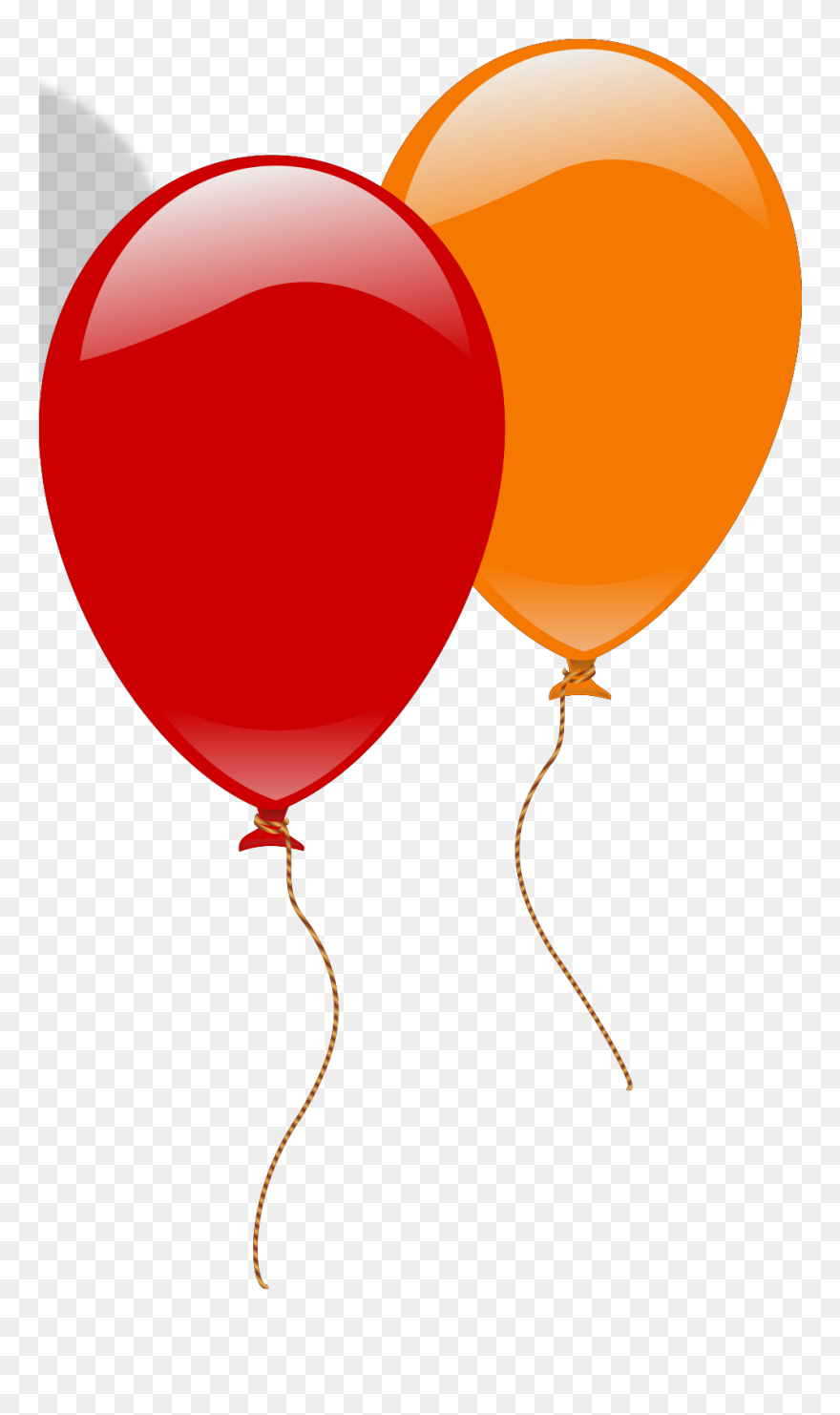 Big Image - Orange And Red Balloons Clipart