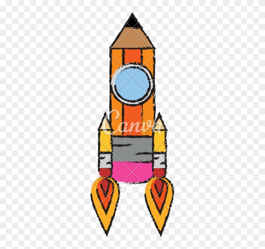 Rocket Icons By Canva Clip Art Royalty Free Stock - Drawing - Png Download