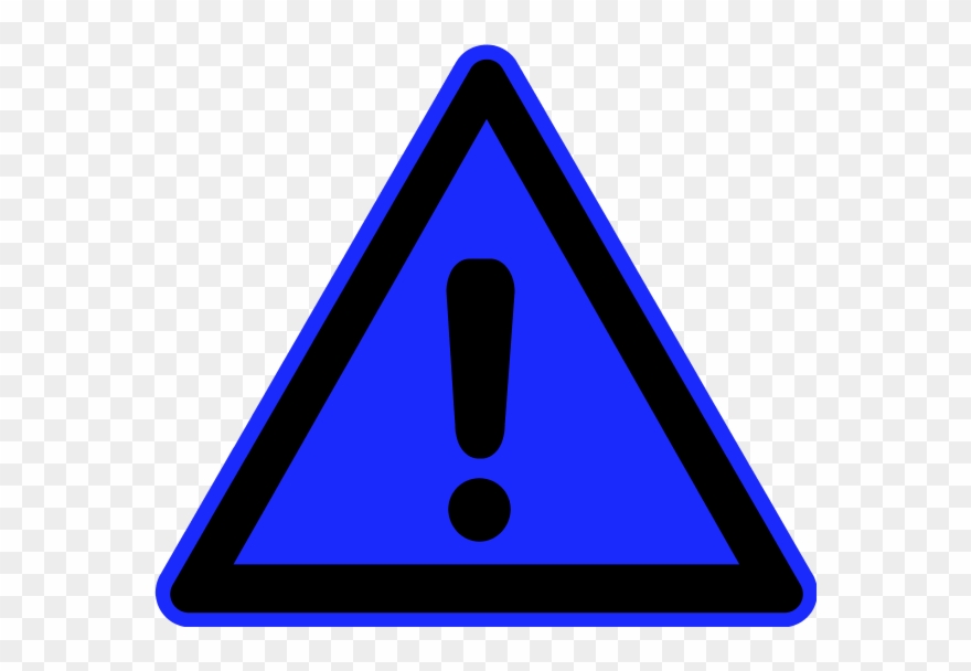 Download Triangle Exclamation Point Clip Art Clipart - Blue Triangle ...