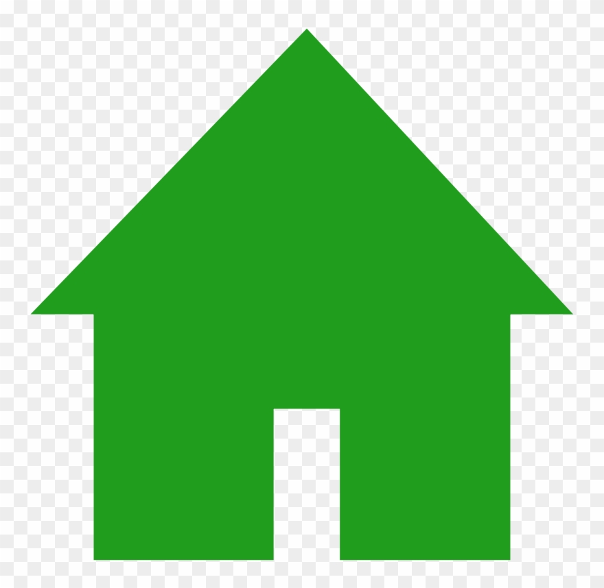 Clipart Home Green - Green House Icon Png Transparent Png