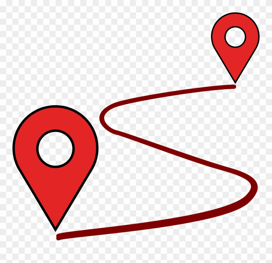 Location Clipart Point - Map Path - Png Download