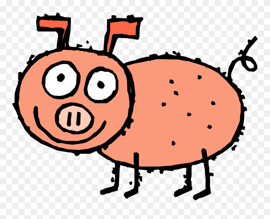 2011 December 03 Colouringbook - Gris Med Krøllet Hale Clipart