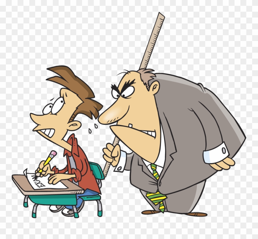 Listen To Teacher Clipart - Teacher Watching A Student - Png Download