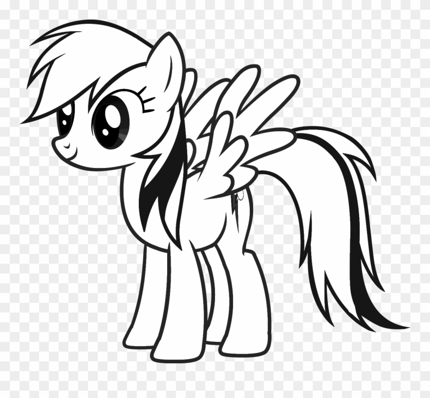 My Little Pony - My Little Pony Coloriage Rainbow Dash Clipart