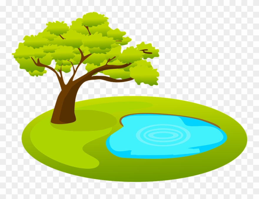 Pond Clipart Garden Theme - Clip Art Pond - Png Download