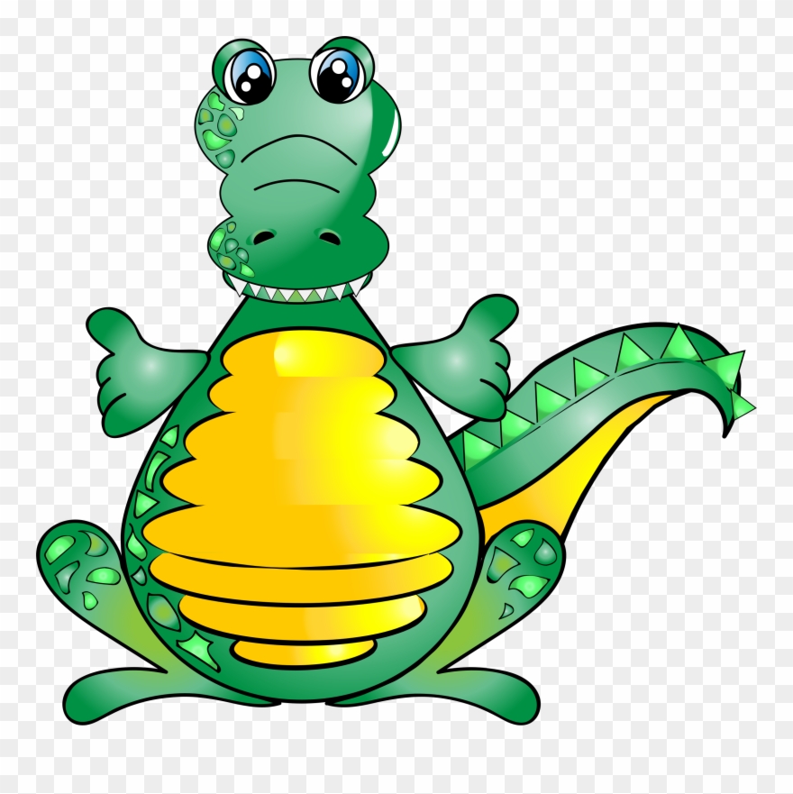 Crocodile Free To Use Clipart - Gambar Buaya Kartun Lucu - Png Download
