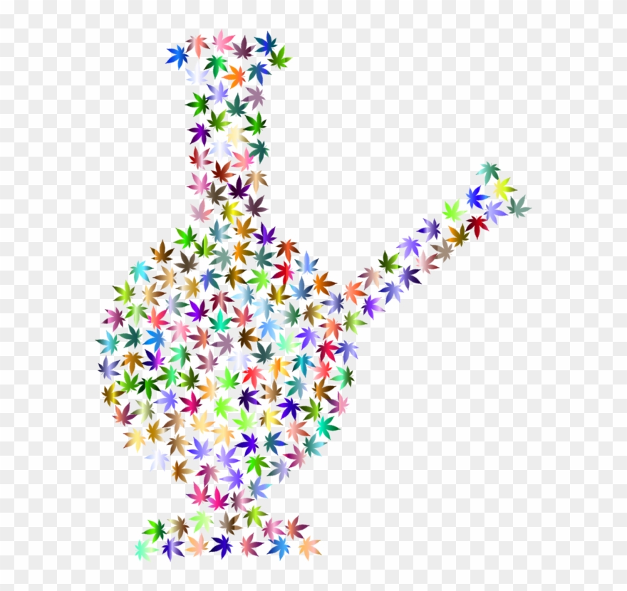 Cannabis Mosaic Map Point Clipart