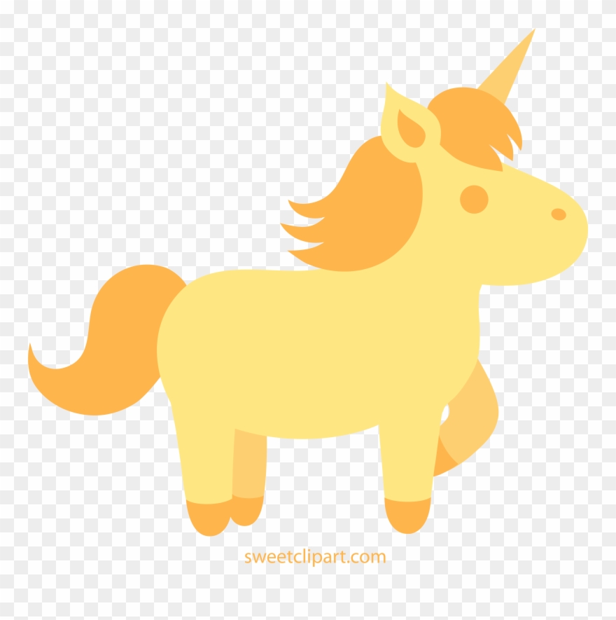 Golden Unicorn Clip Art - Clip Art - Png Download