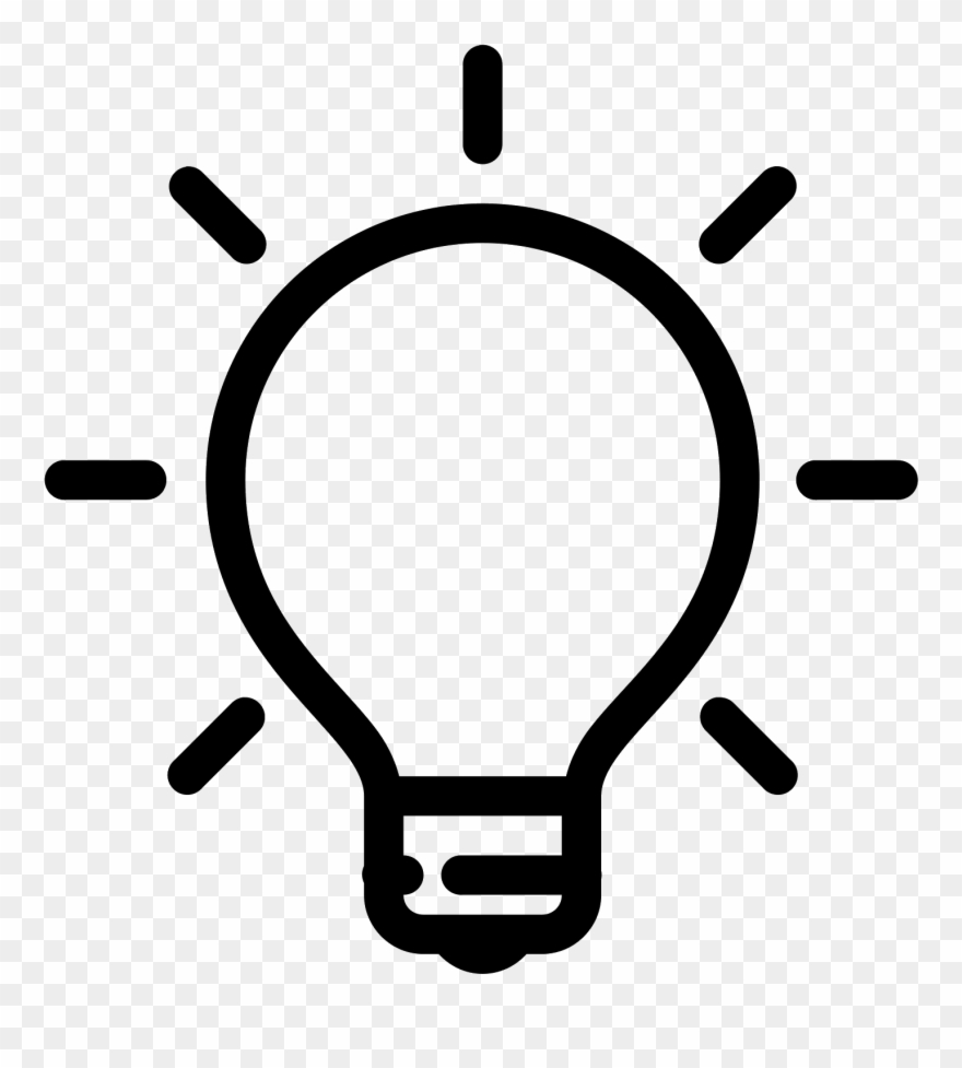 Picture Black And White Light On Icon Free - Lamp Icon Clipart