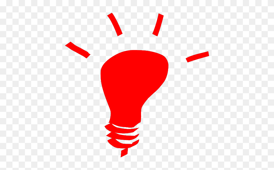 Red Light Bulb Cartoon Clipart