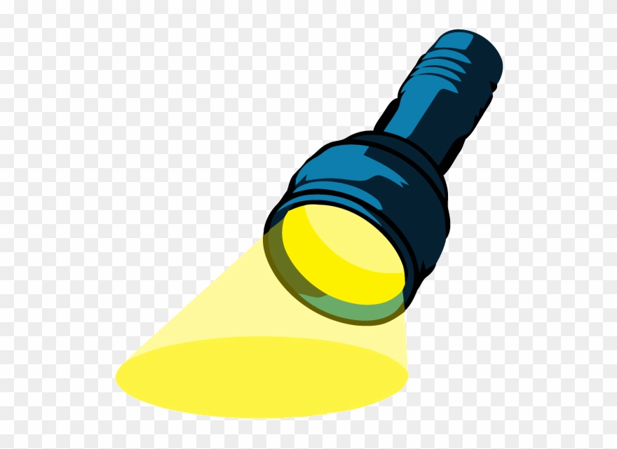 Jpg Black And White Clip Flashlight Light - Flash Light - Png Download