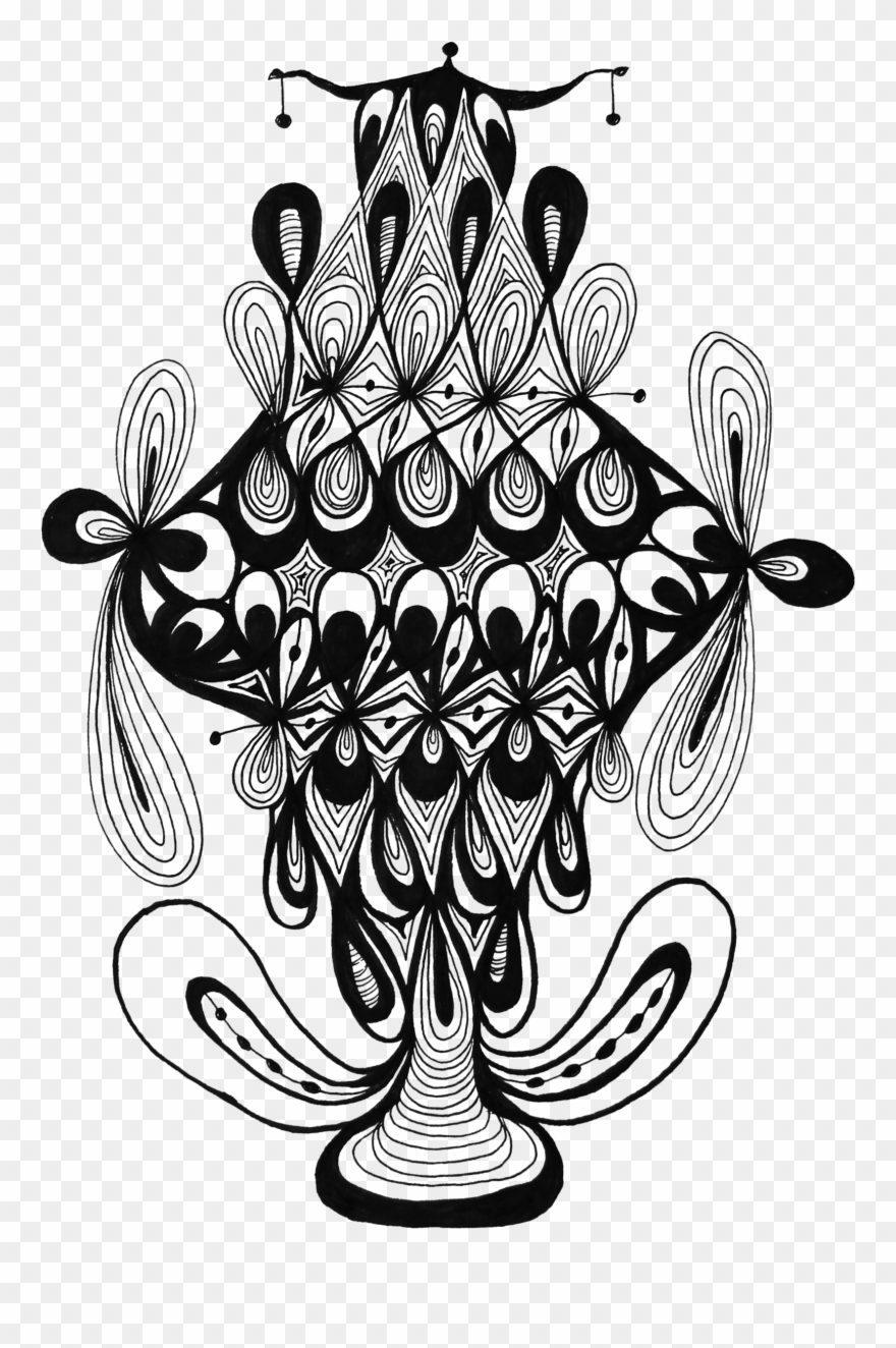 Image Free Stock Betta Drawing Zentangle - Floral Design Vector Png Clipart
