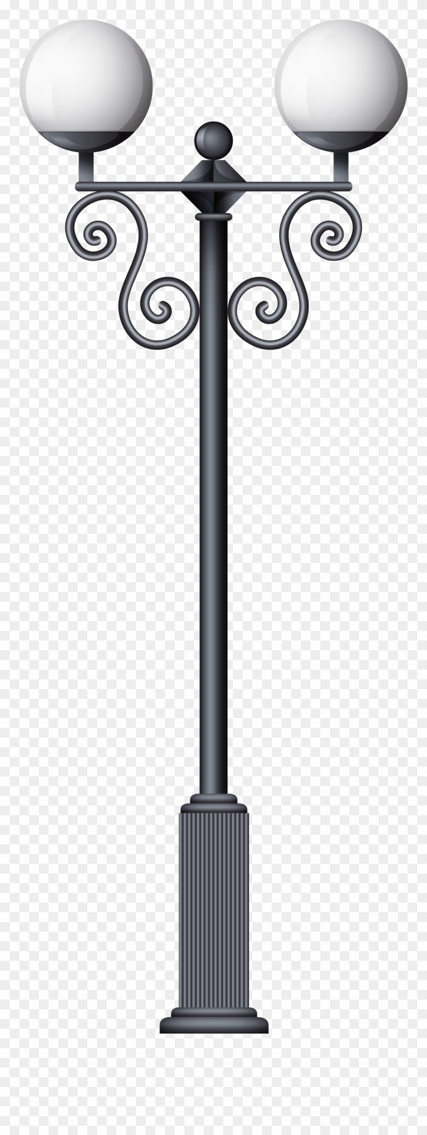 Streetlight Png Clip Art - Lamp Post White Background Transparent Png