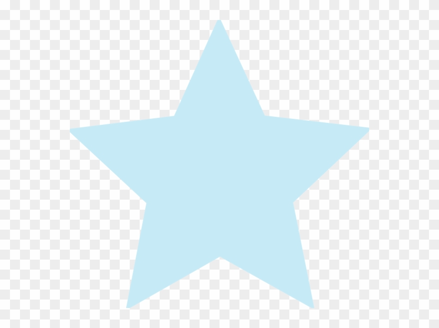 Baby Blue Cross Clip Art - Transparent Background White Star - Png Download