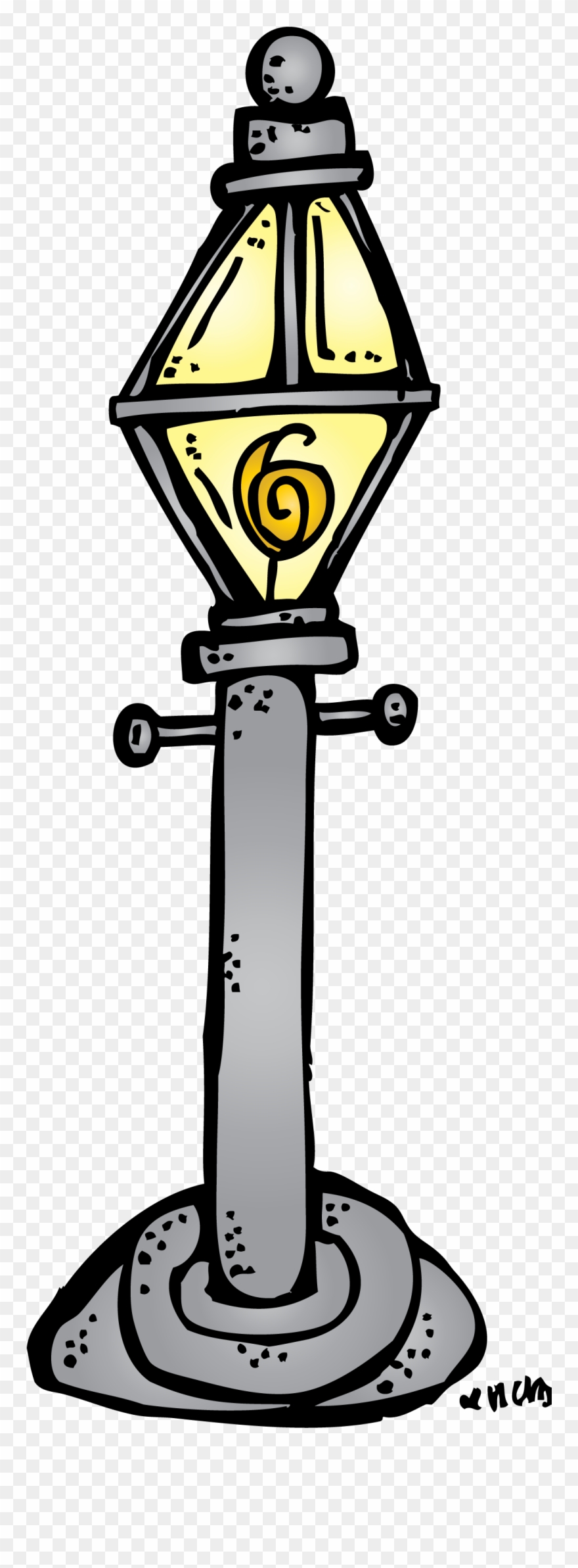 Educlips, Street Lamp, Painted Rocks, Rock Painting, - Png Download