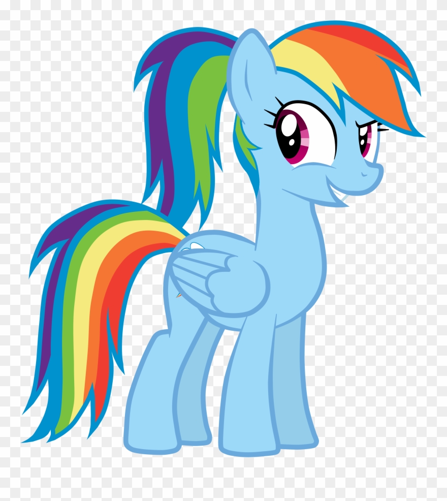 Ponytail Clipart Horse Tail - Mlp Rainbow Dash Hairstyles - Png Download