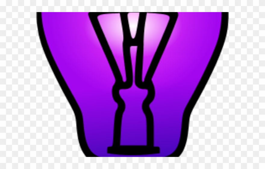 Light Bulb Clipart Purple - Electrical Light Bulbs Clipart - Png Download