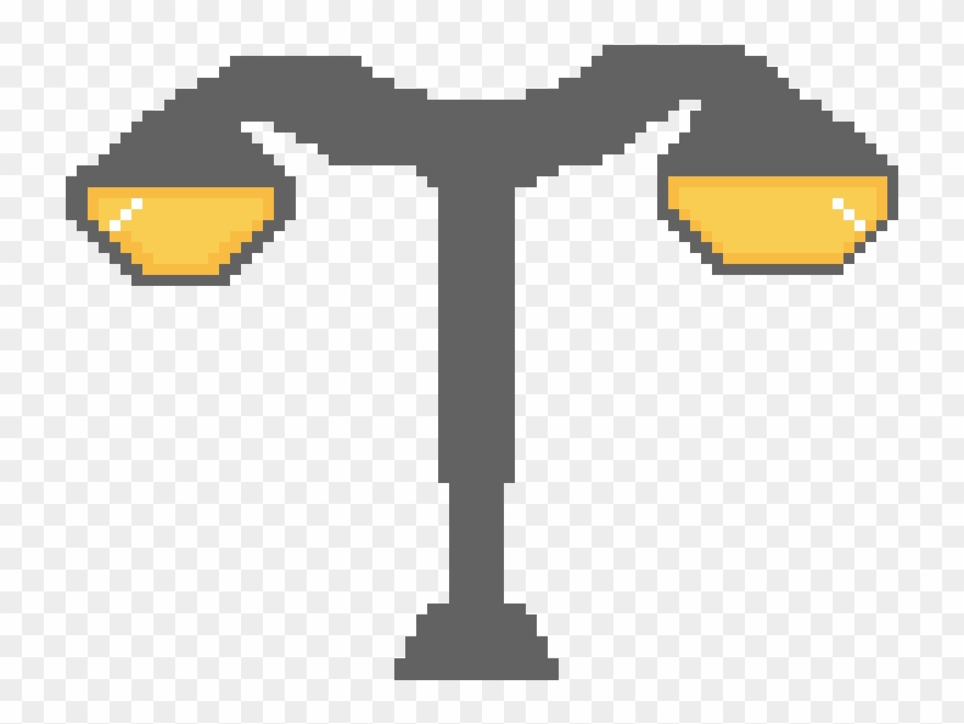 Pixel Art Street Lamp - Street Light Pixel Art Clipart