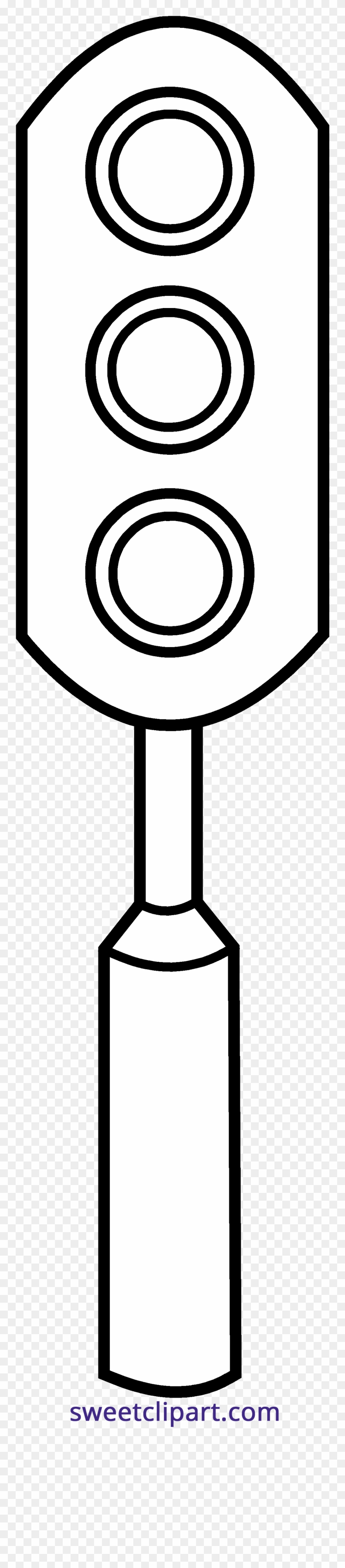 Sports Clipart Light - Traffic Lights Black And White - Png Download