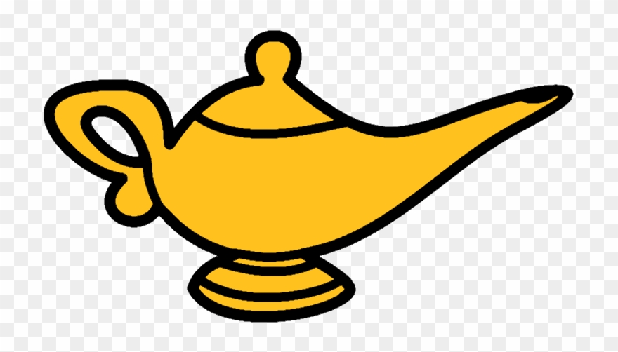 Oil Lamp Clipart Aladdin's Lamp - Cartoon Genie Lamp Png Transparent Png
