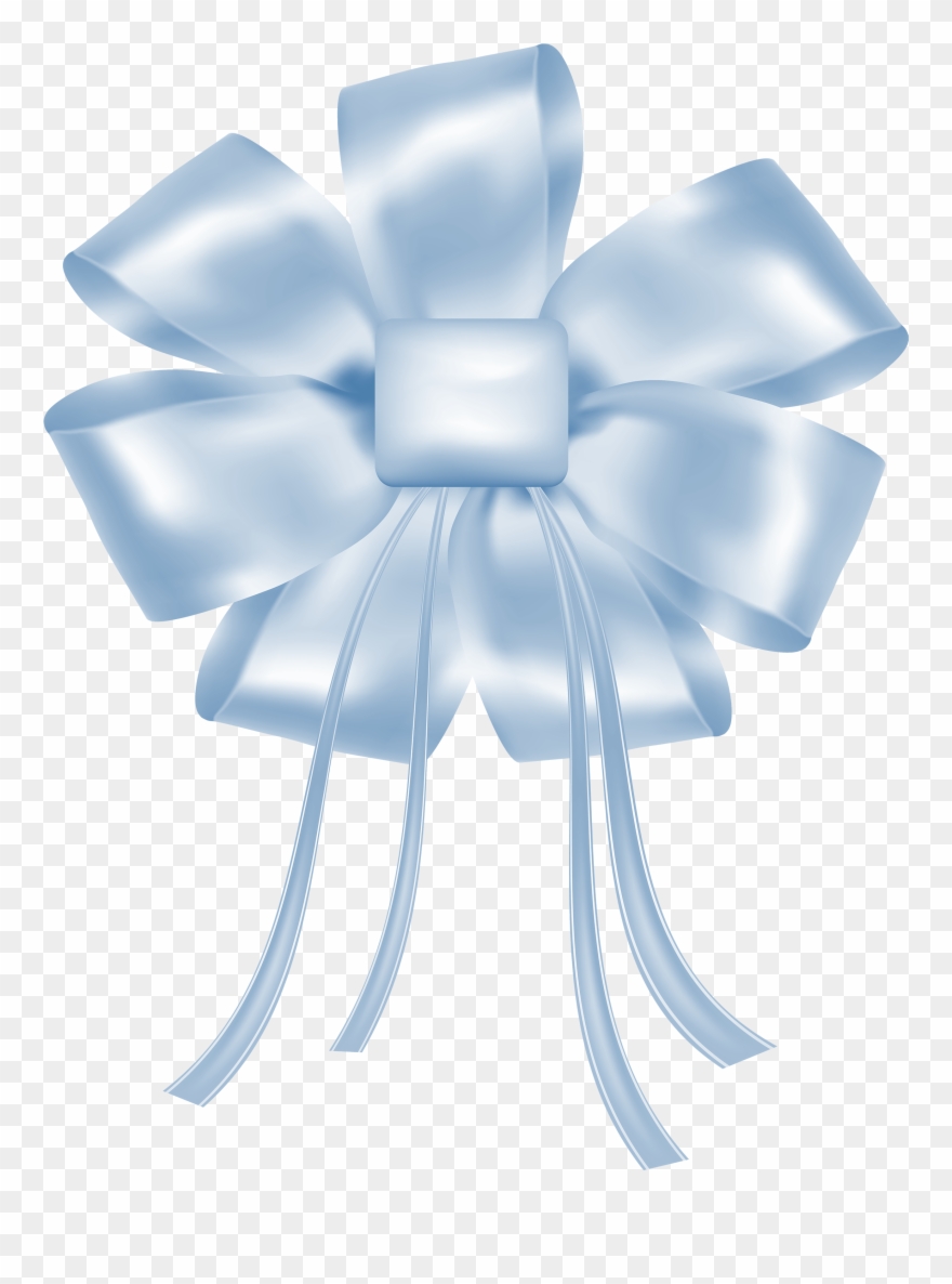Blue Bow Png Best - Light Blue Ribbon Bow Clipart