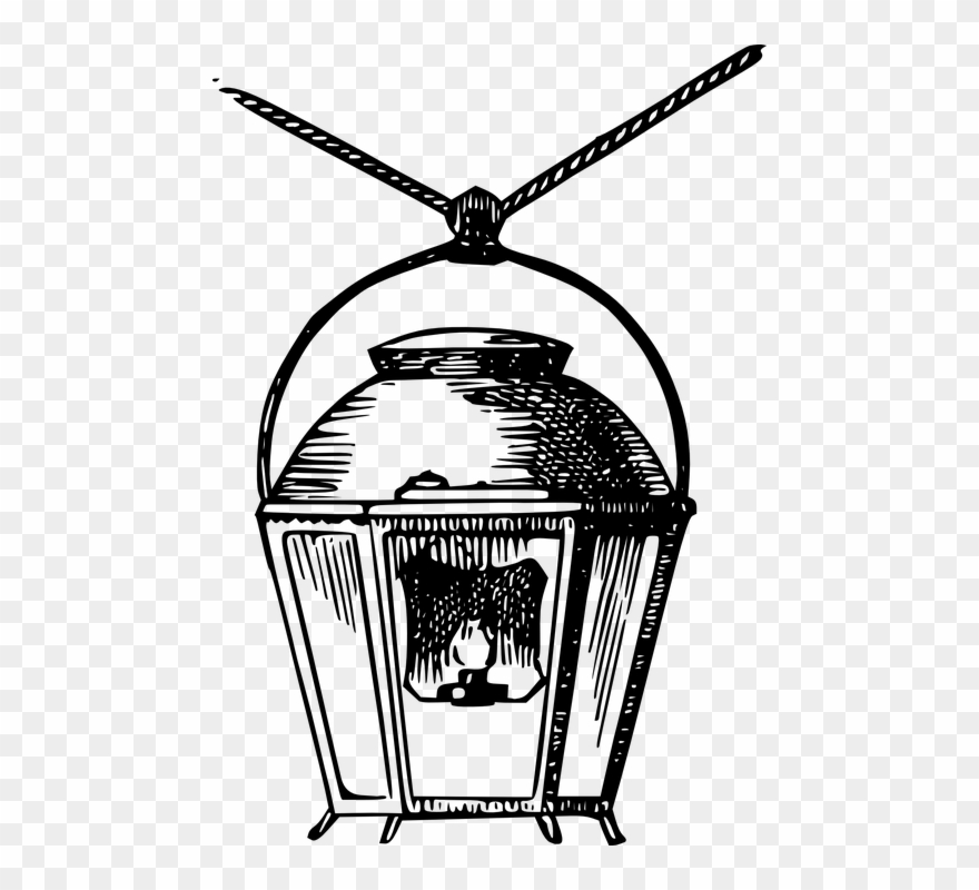 Lamps Clipart Gas Lamp - Gas Lamp Drawing - Png Download