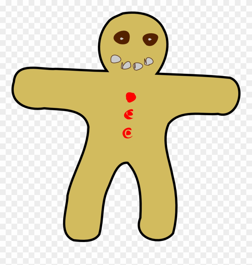 Gingerbread Man Clipart - Gingerbread Man - Png Download