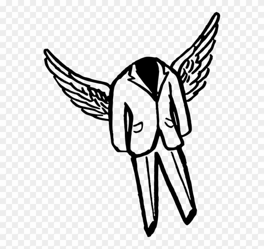Drawing /m/02csf Wingsuit Flying Angel - Angel Flying Clipart - Png Download