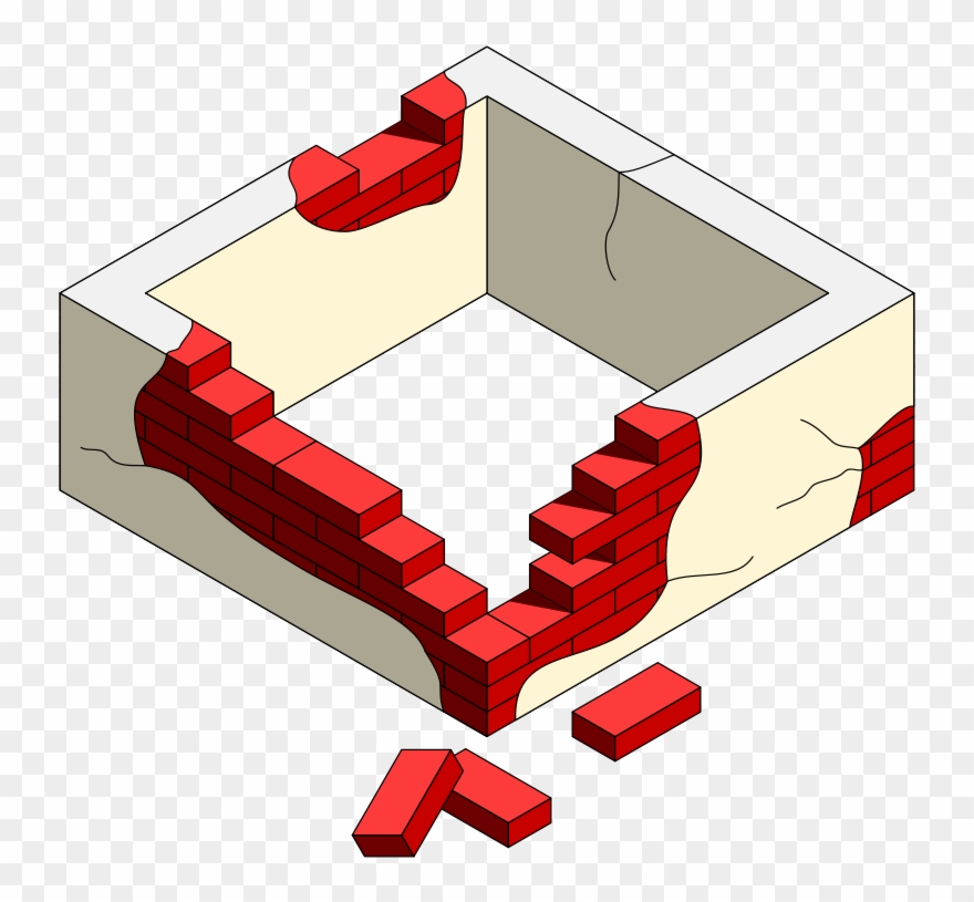 Free Damaged Brick Wall - Clip Art - Png Download