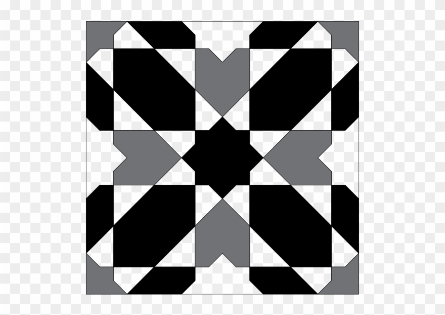 Tile Information Earthenware Brick - Black White Bold Modern Moorish Tile Pattern Wristlet Clipart