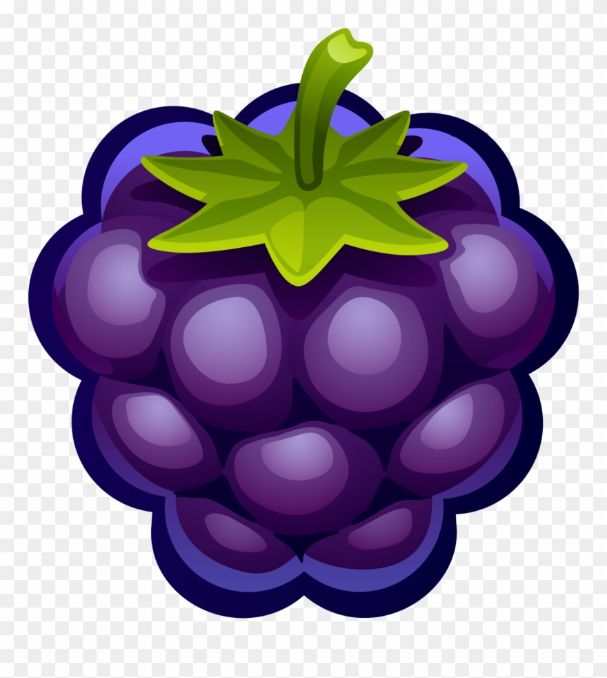 Large Painted Blueberry Png Clipart - Blueberry Clipart Transparent Background